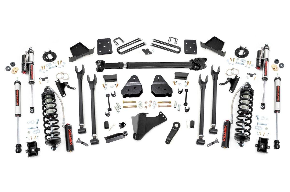 Ford F-350 Super Duty Suspension Lift Kit - Rough Country - 6 Inch Lift Kit | 4-Link | No OVLD | D/S | C/O Vertex - '17-'22